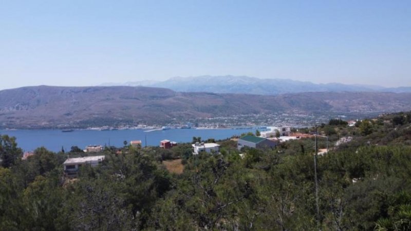 Korakies Kreta, Korakies: Grundstück mit herrlichem Meerblick auf die Souda-Bucht zu verkaufen Grundstück kaufen